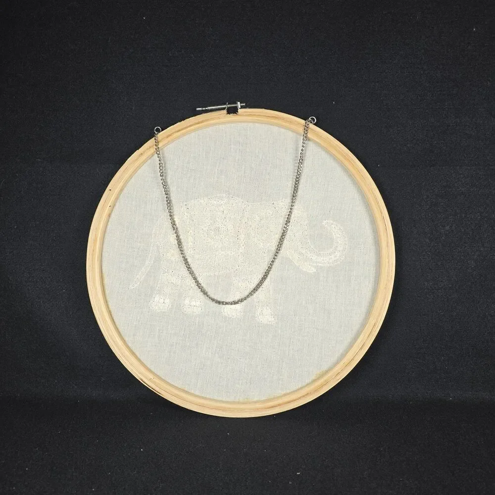 Boho Elephant Wall Art Embroidery Hoop Beaded Hanging Decor 14.5